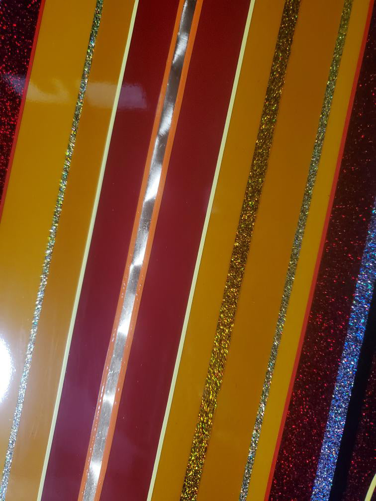 Red candy patterned panel 18x24