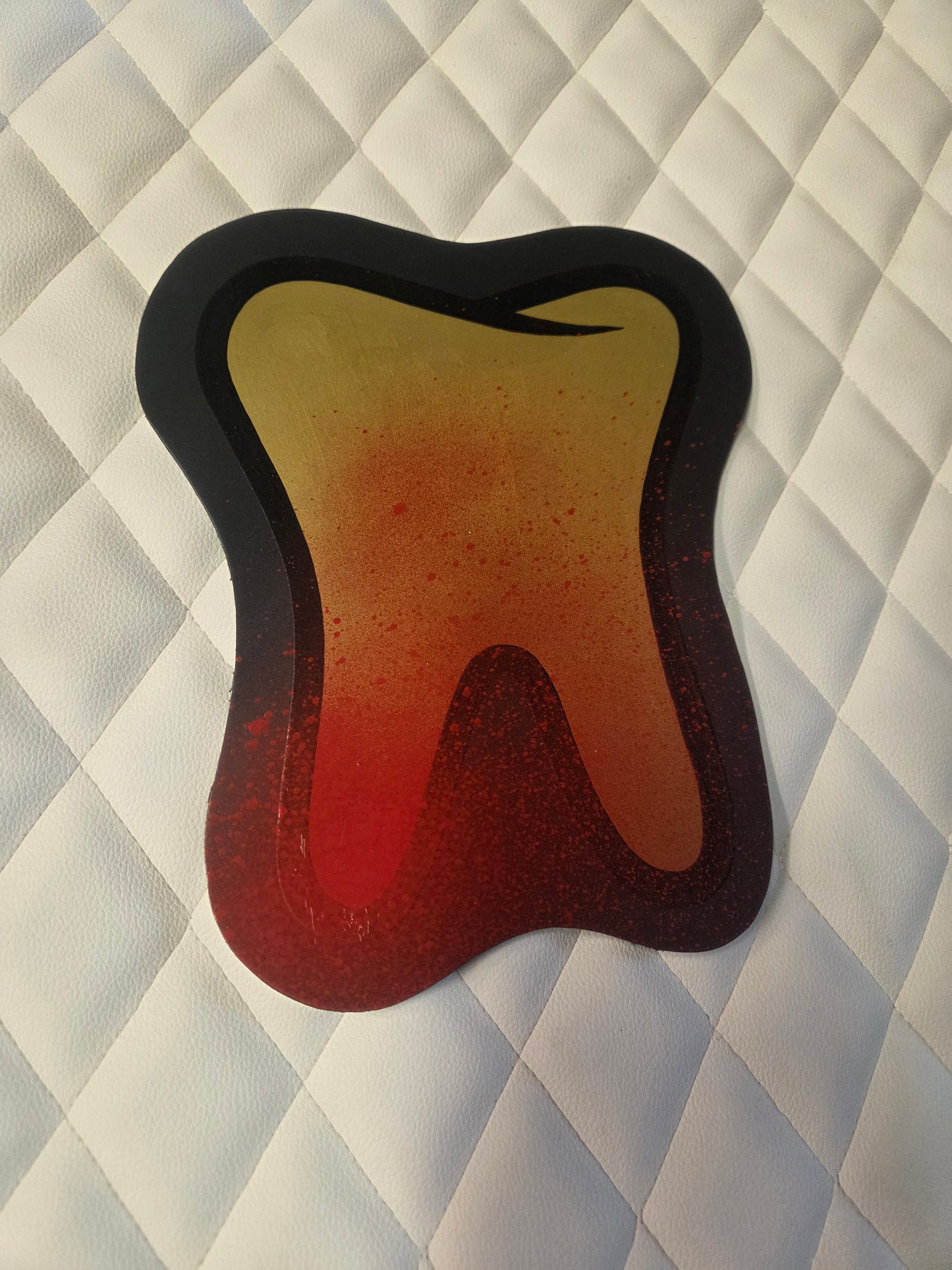 Bloody Gold Tooth cutout 6.5x8.5