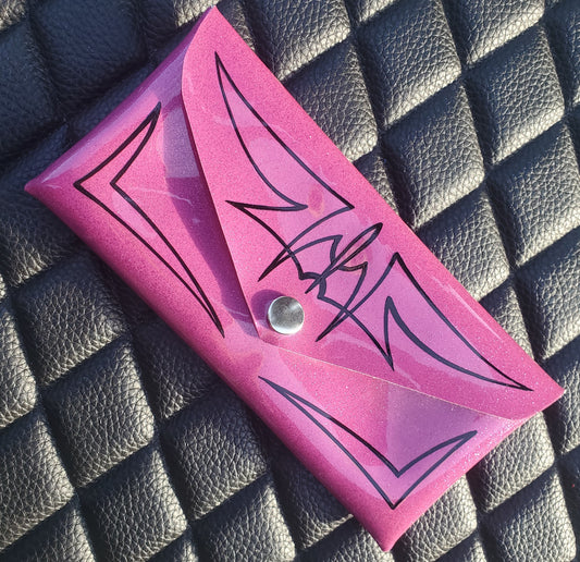 Fuschia envelope clutch 4x8