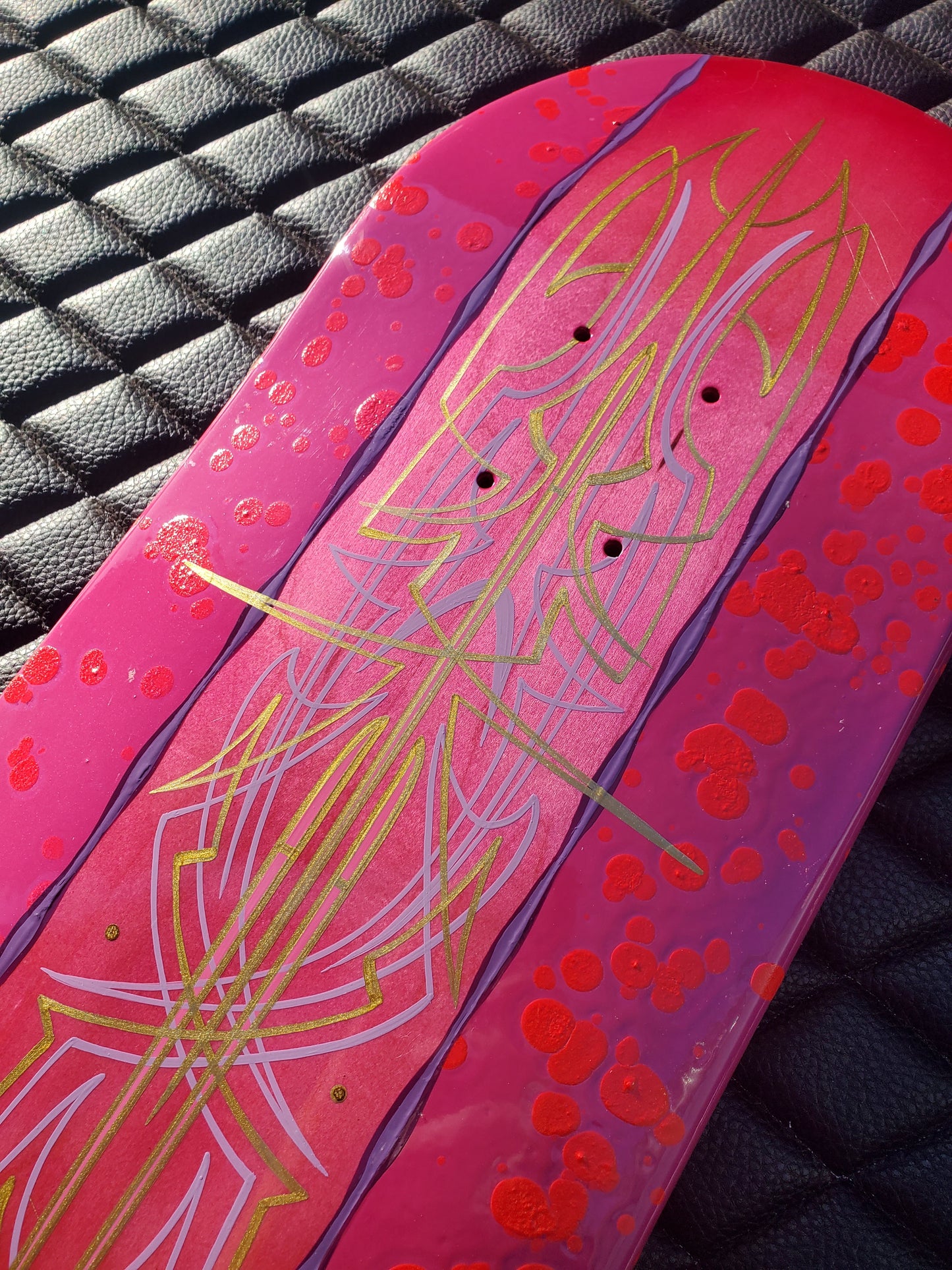 Pink skate deck