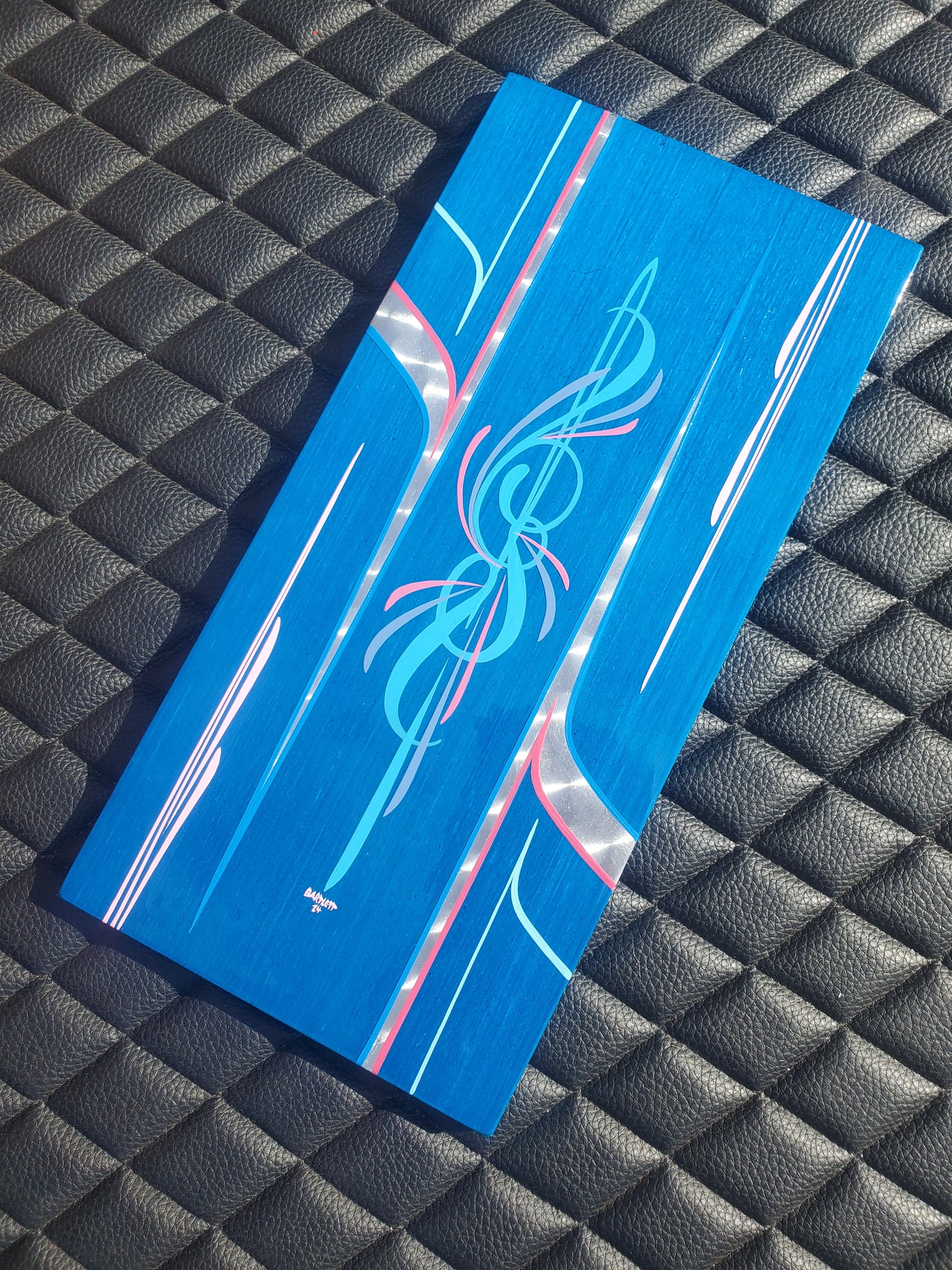 Blue candy wood panel 8x16