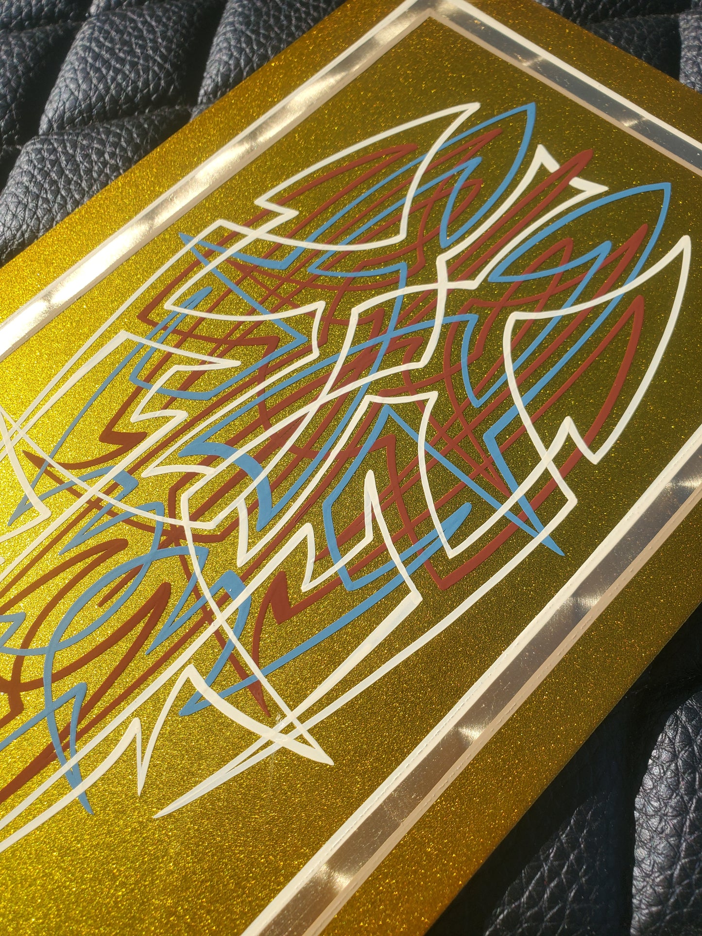 Gold candy panel with gold leaf 6x12