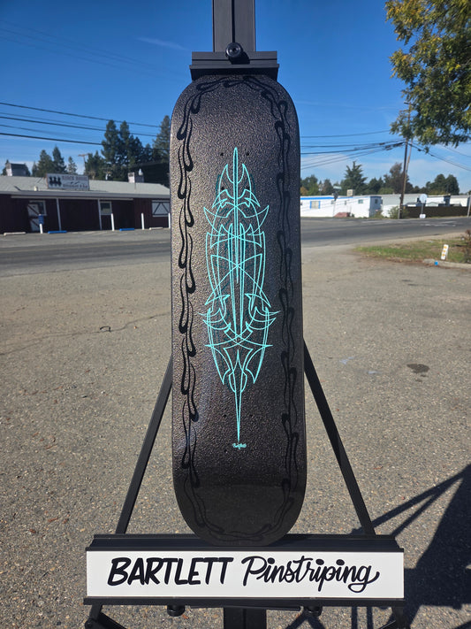 Gray pebble skate deck