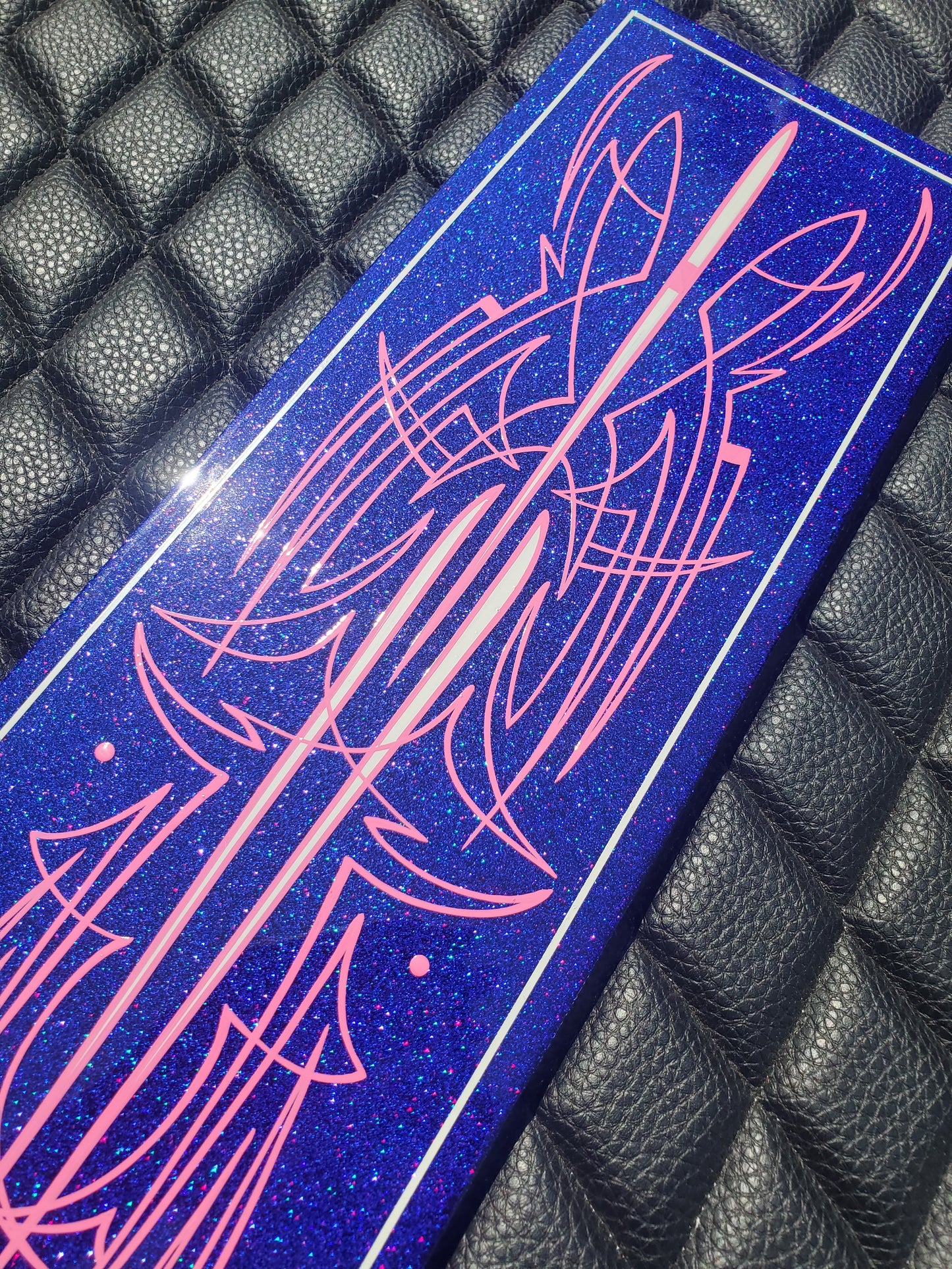 Blue metal flake panel 5.5x17